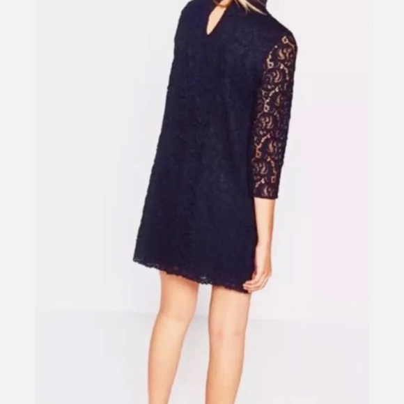 Zara navy blue lace shift dress size small - Picture 14 of 15